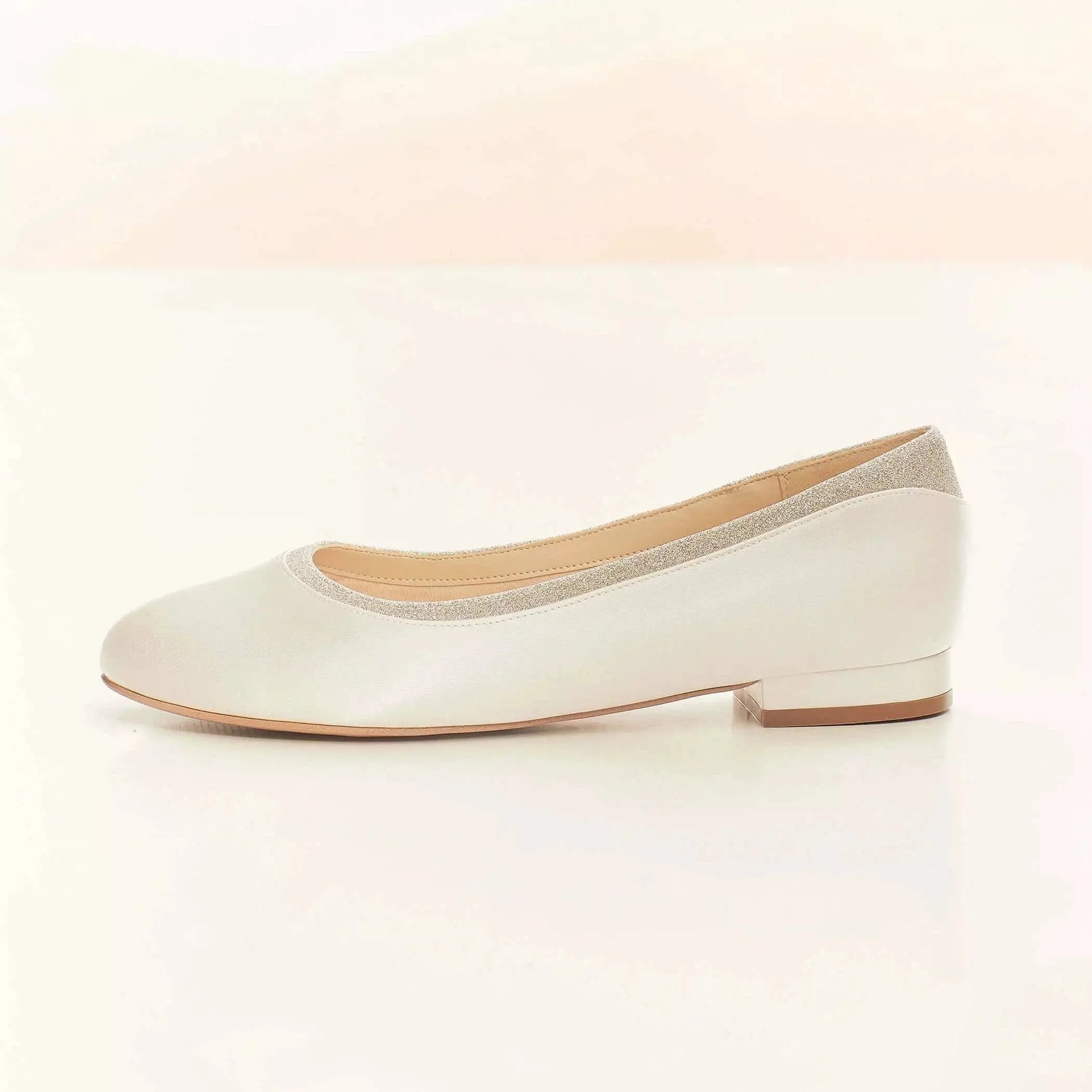 BALLERINE EN SATIN IVOIRE ROMY AVALIA