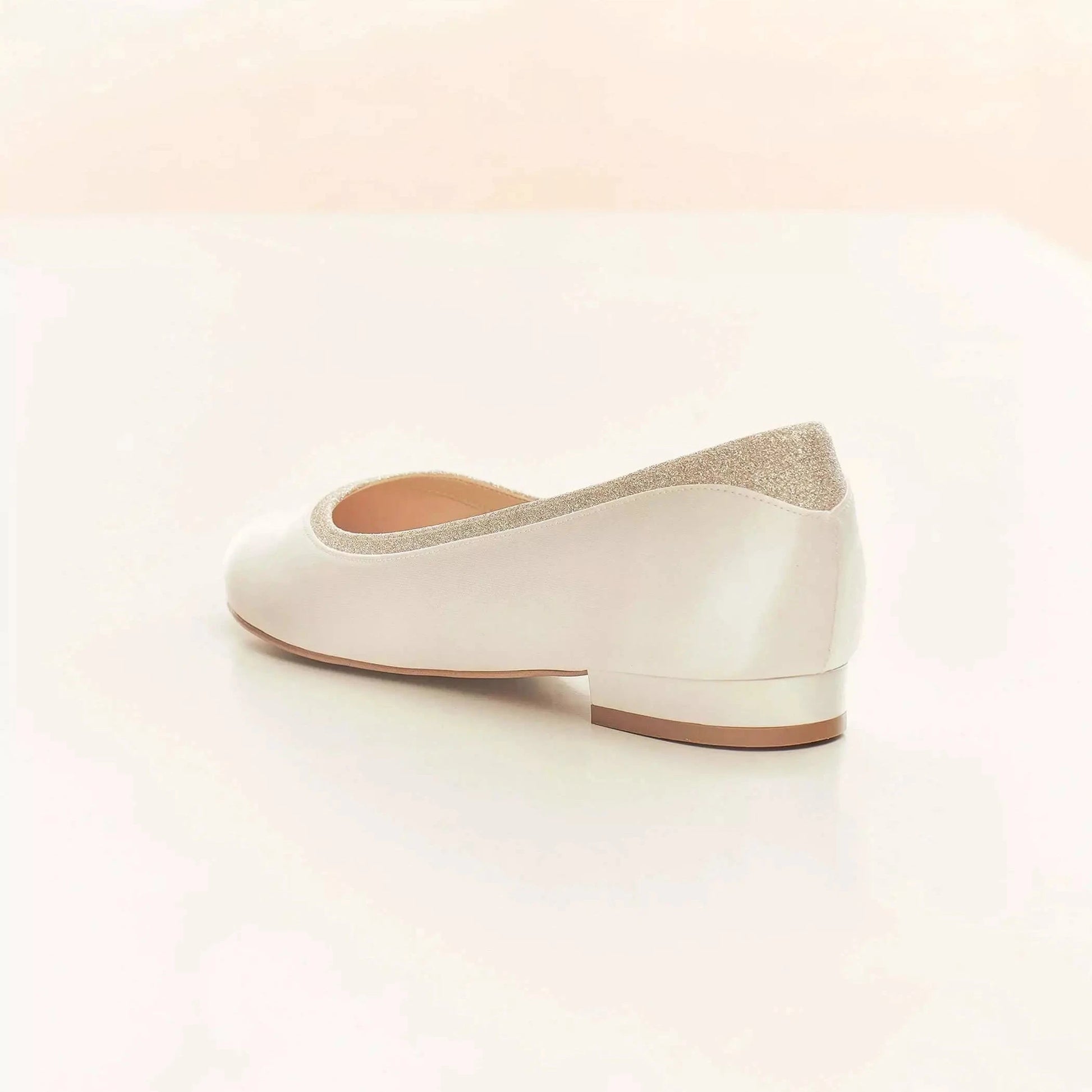 BALLERINE EN SATIN IVOIRE ROMY AVALIA