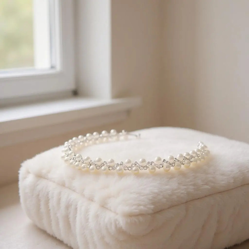 BANDEAU CHIC EN PERLES - AHB-99 Athena Bridal Jewellery