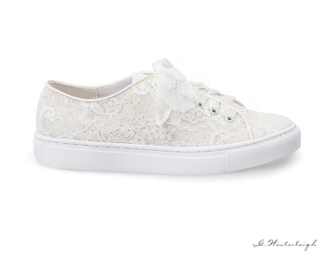 BASKETS DE MARIÉE NICKI – SATIN SCINTILLANT ET DENTELLE IVOIRE G.Westerleigh