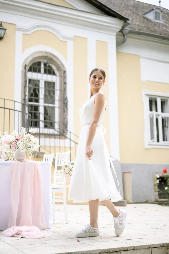 BASKETS DE MARIÉE NOREEN – DENTELLE IVOIRE À PLATEFORME CONFORTABLE G.Westerleigh