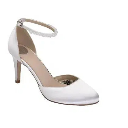 BEATRICE – CHAUSSURES DE MARIÉE SATIN TEINTABLE | TALON 80 MM & BRIDES INTERCHANGEABLES THE PERFECT BRIDAL COMPANY