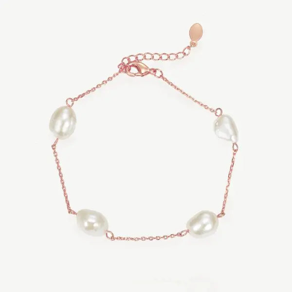 BERMUDA – BRACELET CHAÎNE & PERLES BAROQUES Ivory and co