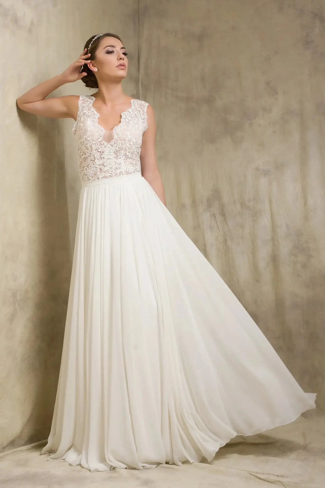 BIBI – JUPE MARIÉE CHIFFON FLUIDE Novias