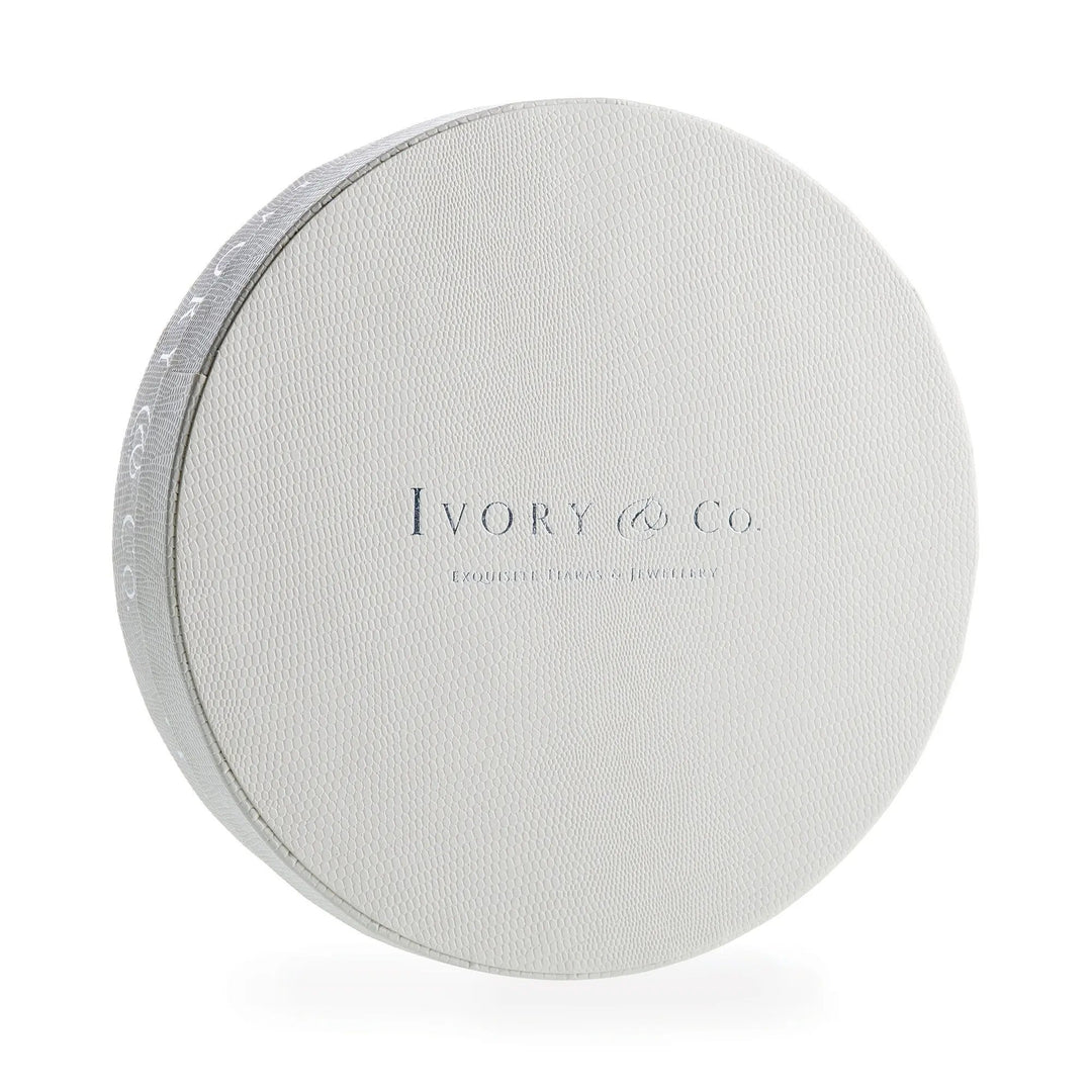 BIJOU DE CHEVEUX JUPITER – LIANE DE CRISTAUX ET FEUILLES Ivory and co