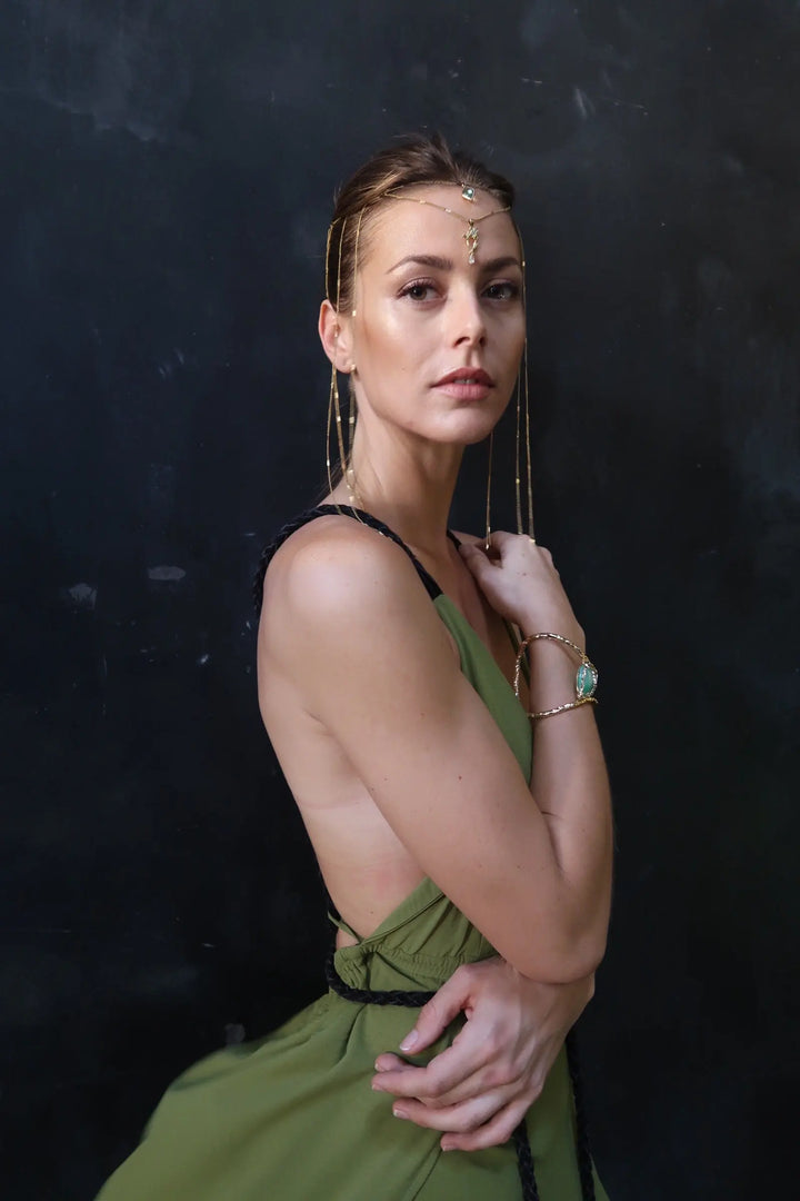 BIJOU DE TÊTE DE MARIAGE « MERMAID » – PLAQUÉ OR 18 CARATS, SORRY MAJESTY