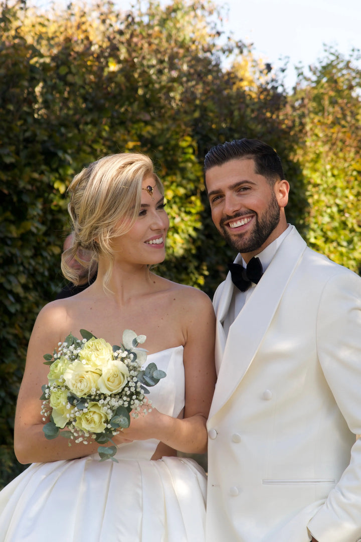 BIJOU DE TÊTE DE MARIÉE PURPLE PEARL – CHAÎNES PLAQUÉ OR & PERLE PRUNE IRISÉE SORRY MAJESTY