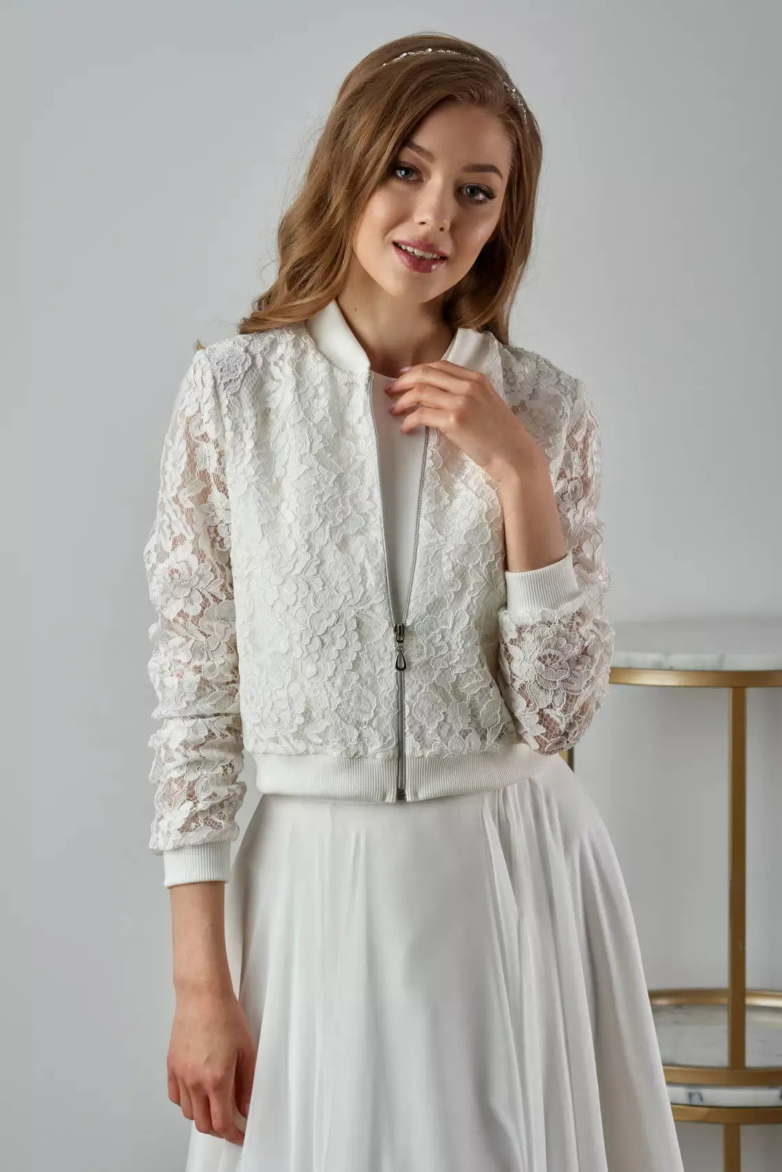 BLOUSON MARIAGE EN  DENTELLE ANA BK100 Novias