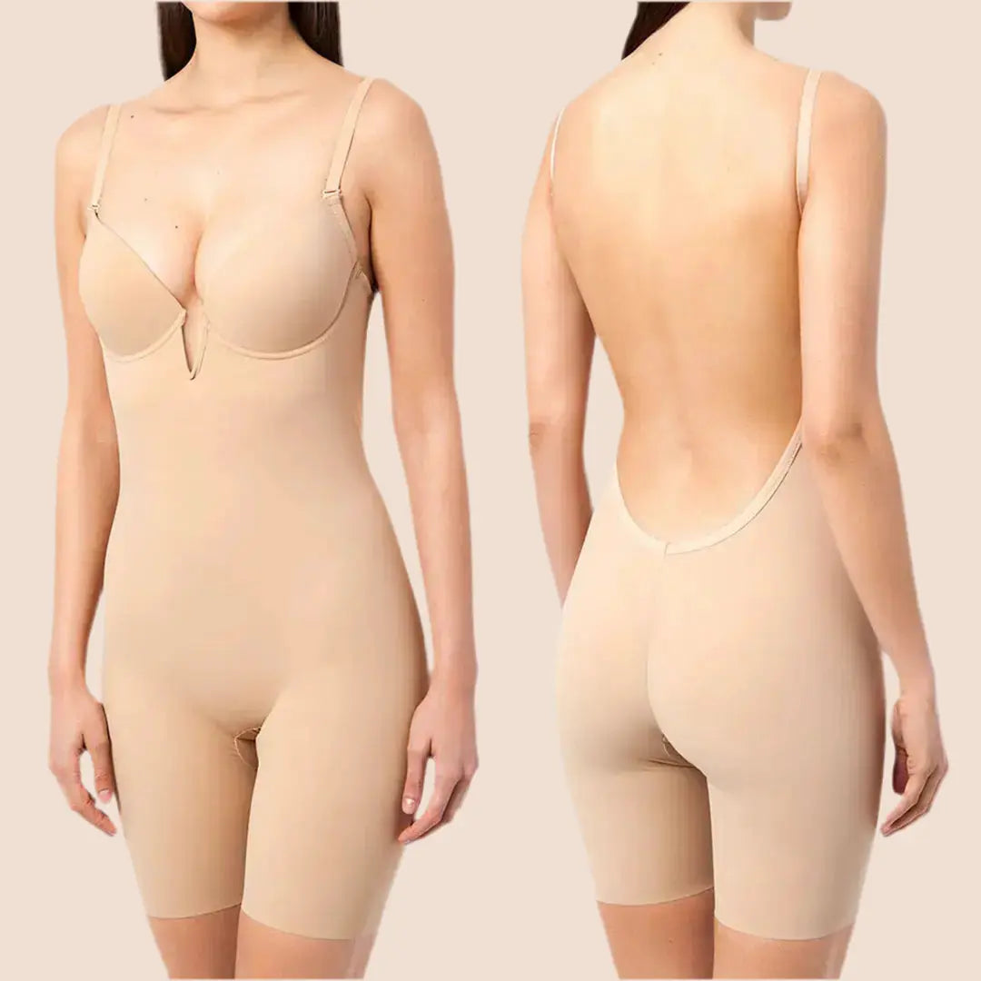 BODY GAINANT DOS NU ET PANTY DÉCOLLETÉ SEMI PLONGEANT 36642- Mas