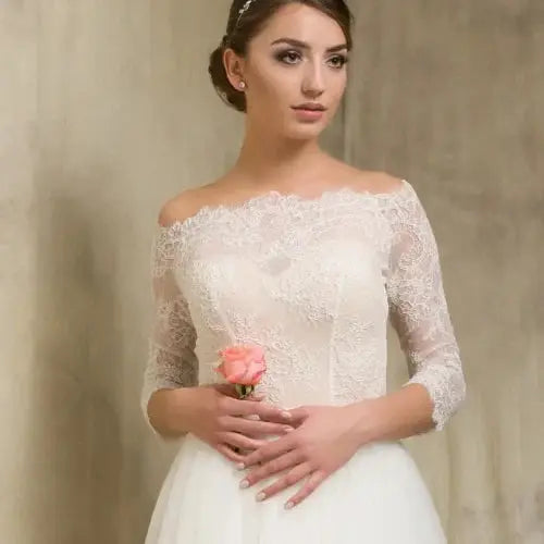 BONA – BODY MARIÉE DENTELLE MANCHES 3/4 – BD40 Novias