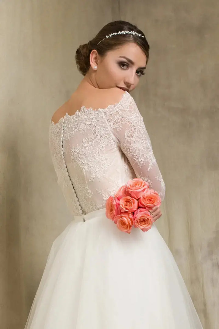 BONA – BODY MARIÉE DENTELLE MANCHES 3/4 – BD40 Novias