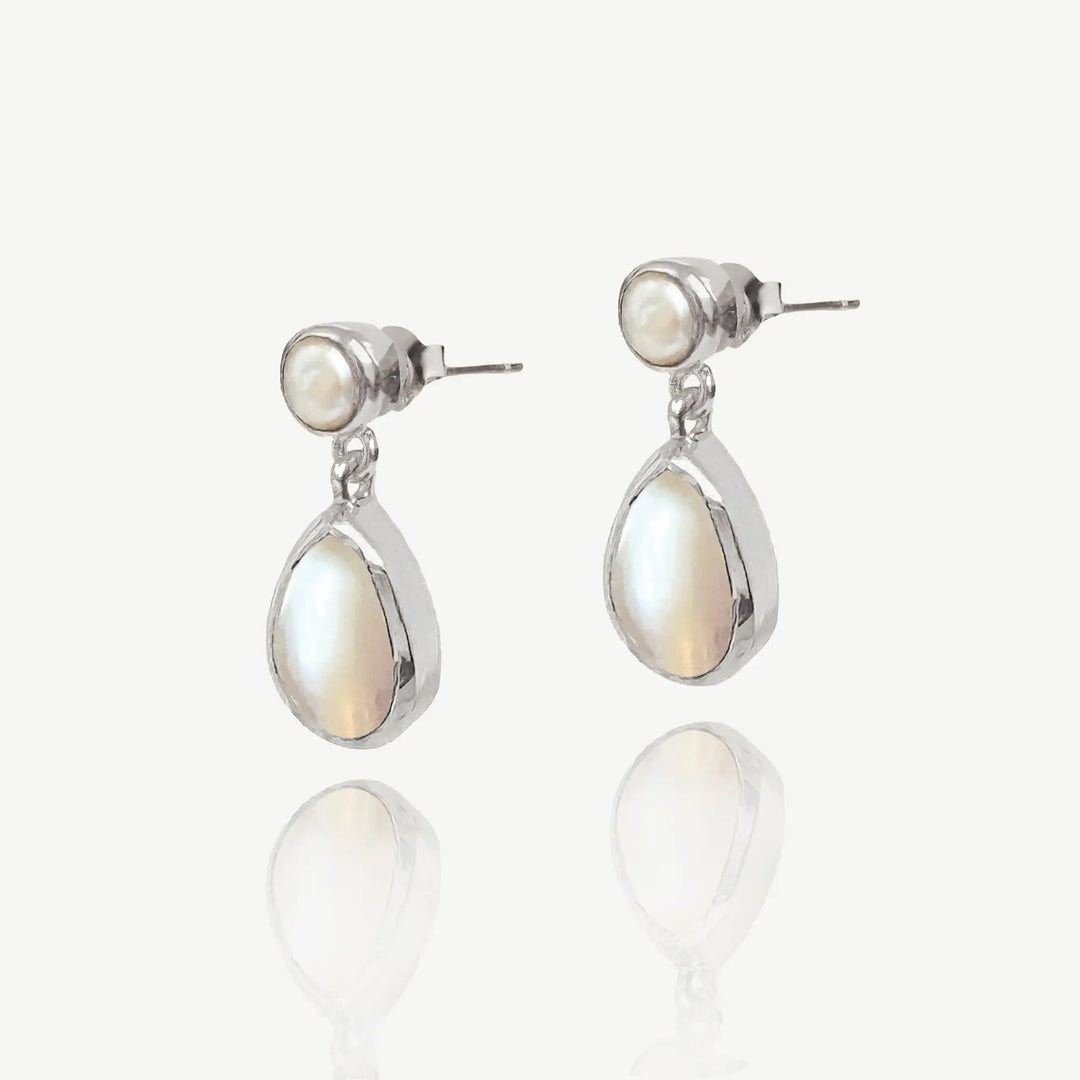 BOUCLES D’OREILLES CORSICA – PERLES D’EAU DOUCE EN OR OU ARGENT Ivory and co
