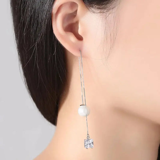 BOUCLES D'OREILLES MARIAGE CUBIC - Mas Accessoires