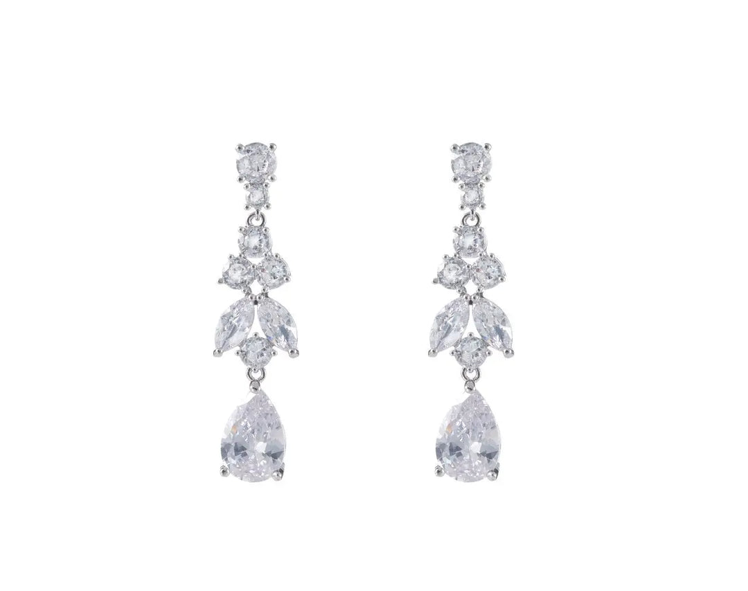BOUCLES D’OREILLES LONGUES MARIÉE CRISTAUX ZIRCONIUM – ER4145 G.Westerleigh