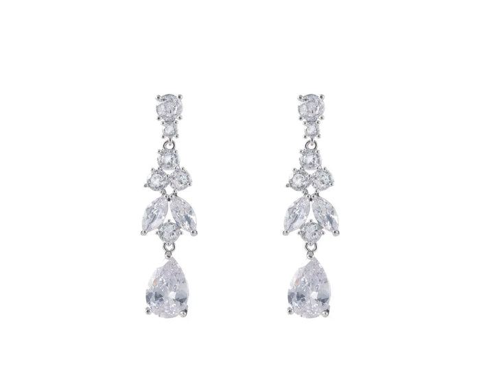 BOUCLES D’OREILLES LONGUES MARIÉE CRISTAUX ZIRCONIUM – ER4145 G.Westerleigh