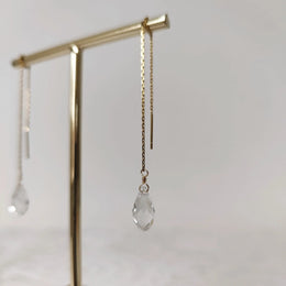 Boucles d'oreilles de mariée Émilie – perles de cristal