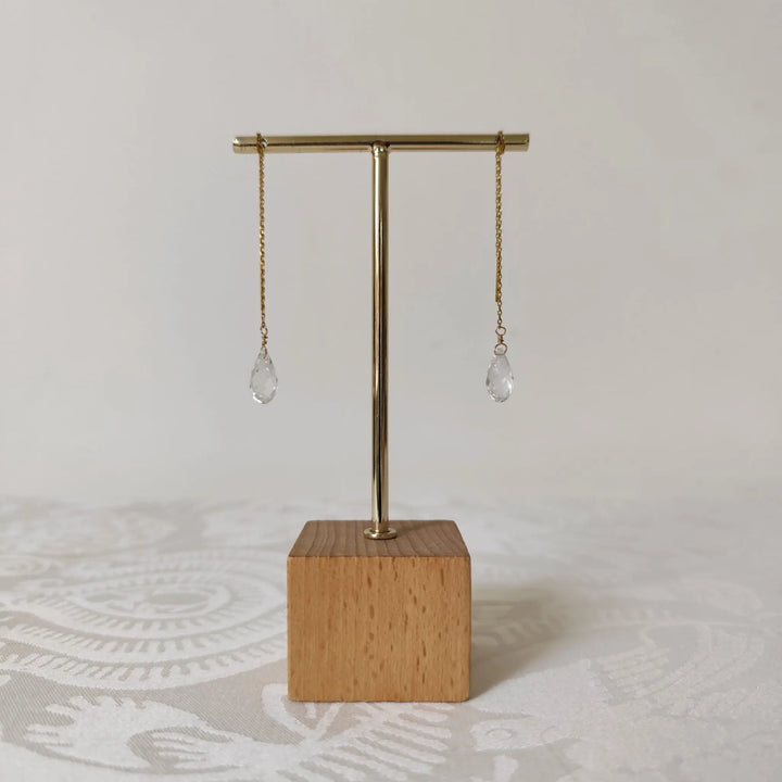 BOUCLES D’OREILLES LONGUES PERLES CRISTAL — ÉMILIE Petite Léonie