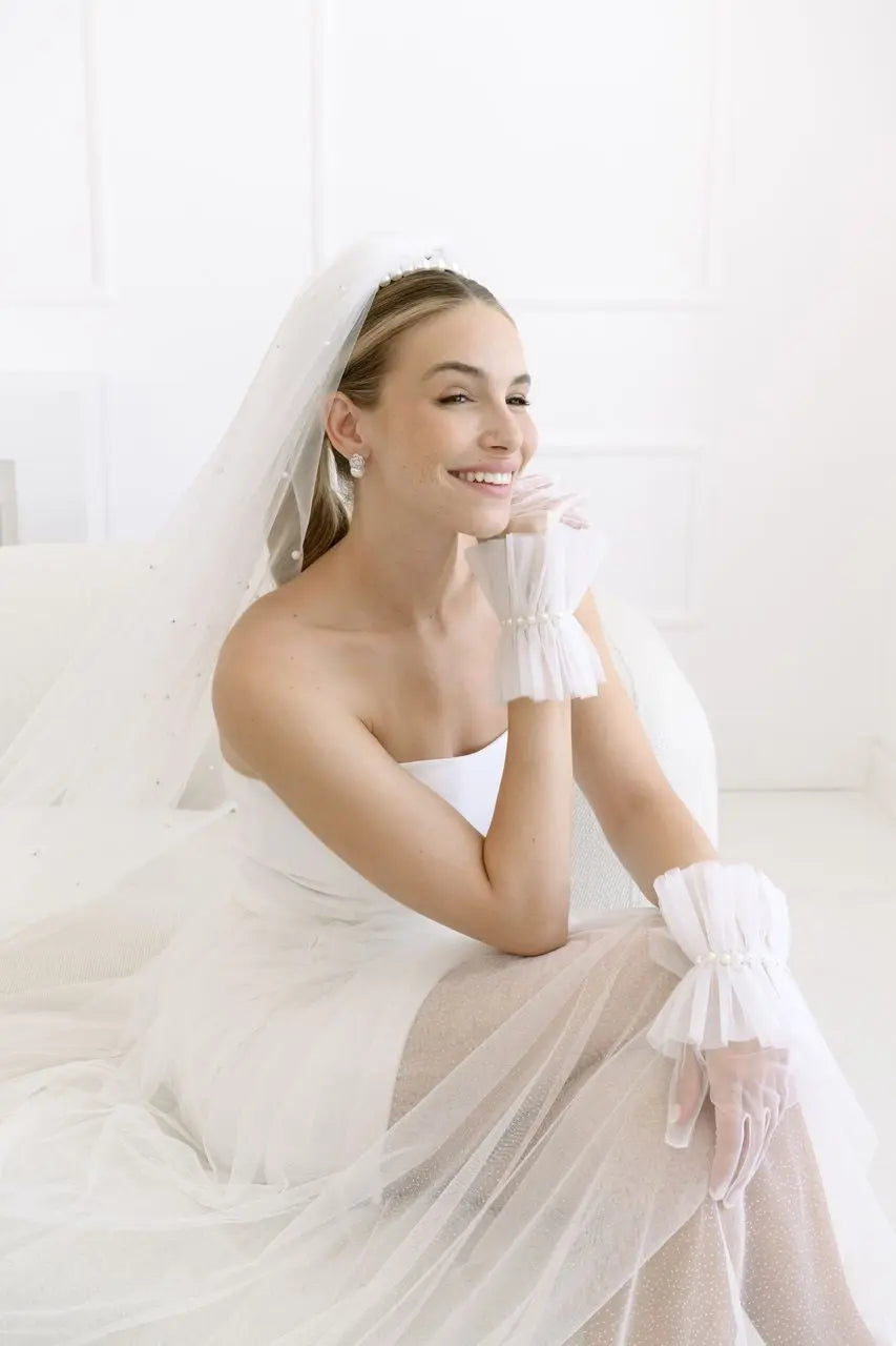 BOUCLES D’OREILLES MARIAGE FLEUR ZIRCONE & PERLE – PLAQUÉ RHODIUM ER191 G.Westerleigh