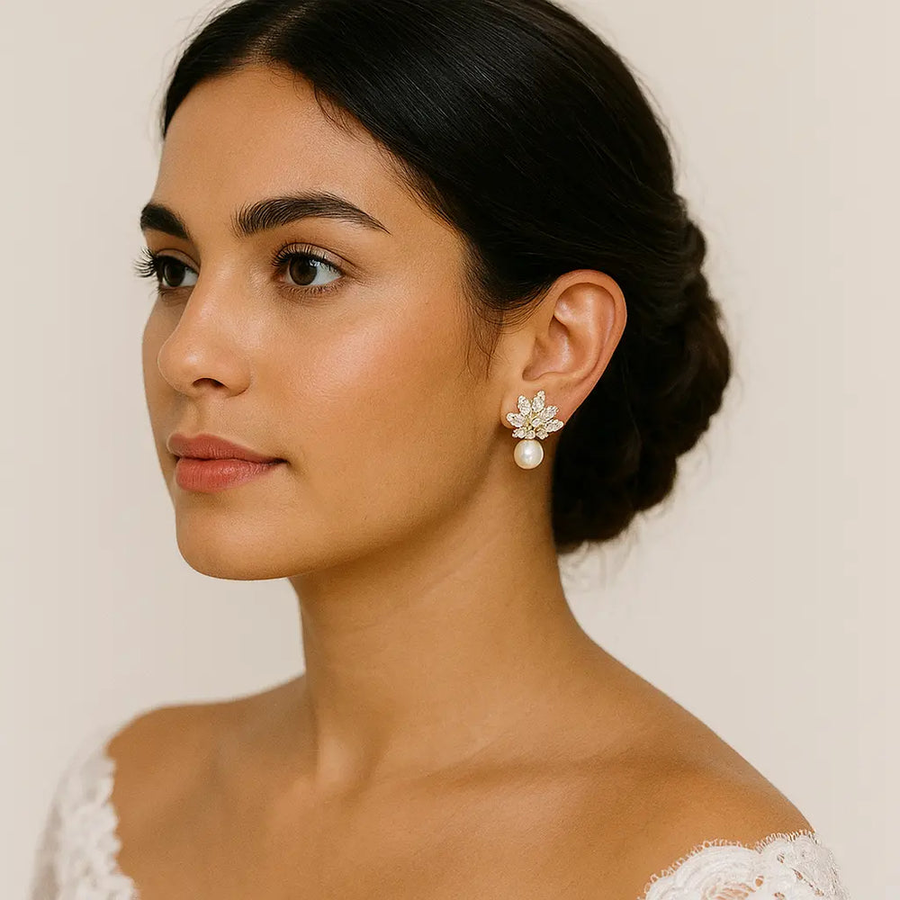 BOUCLES D'OREILLES MARIAGE GEMME Athena Bridal jewellery
