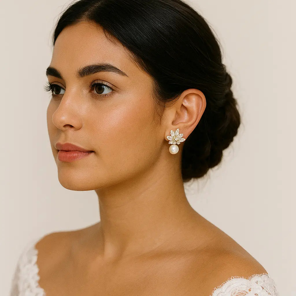 BOUCLES D'OREILLES MARIAGE GEMME Athena Bridal jewellery