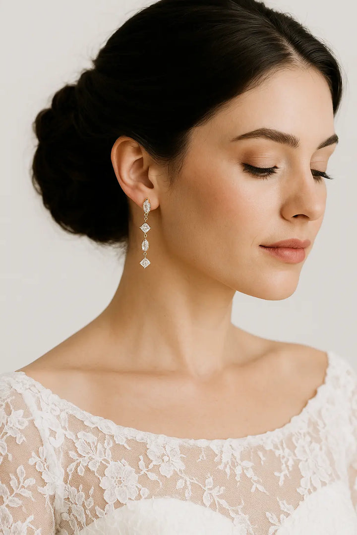 BOUCLES D'OREILLES MARIAGE LOLA somini