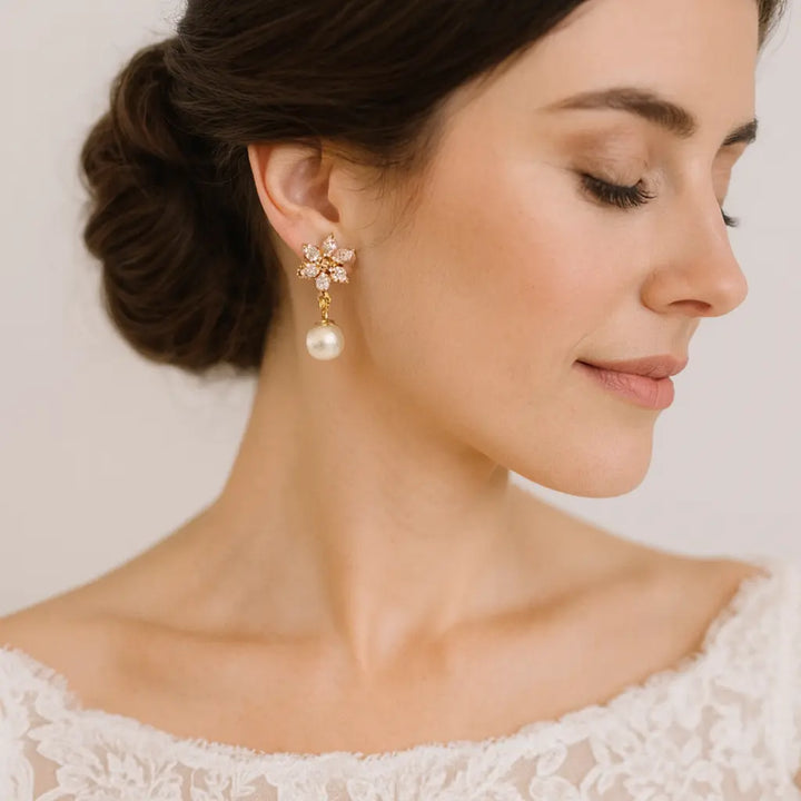 BOUCLES D'OREILLES MARIAGE MILA somini