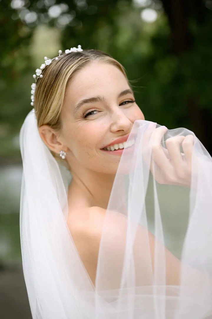 BOUCLES D'OREILLES MARIÉE DISCRÈTES PERLE & ZIRCONS RHODIUM – ER1108 G.Westerleigh