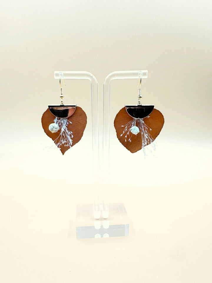 BOUCLES D'OREILLES NATURELLES MOKA Art'home