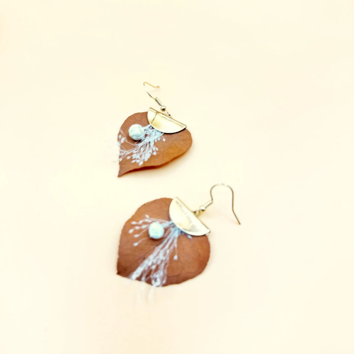 BOUCLES D'OREILLES NATURELLES MOKA Mas Accessoires