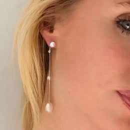Boucles d'oreilles de mariée Estelle – perles nacrées