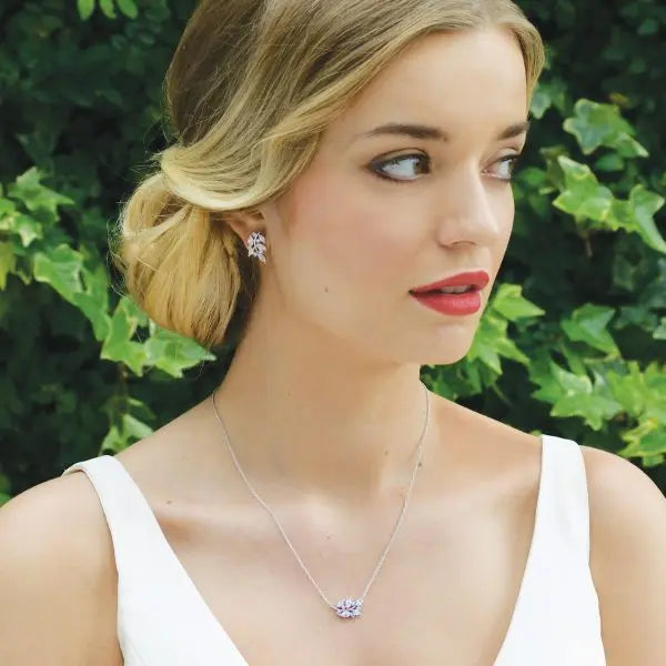 BOUCLES D’OREILLES PENDANTES STRASS NUIT ÉTOILÉE (Copie) Ivory and co