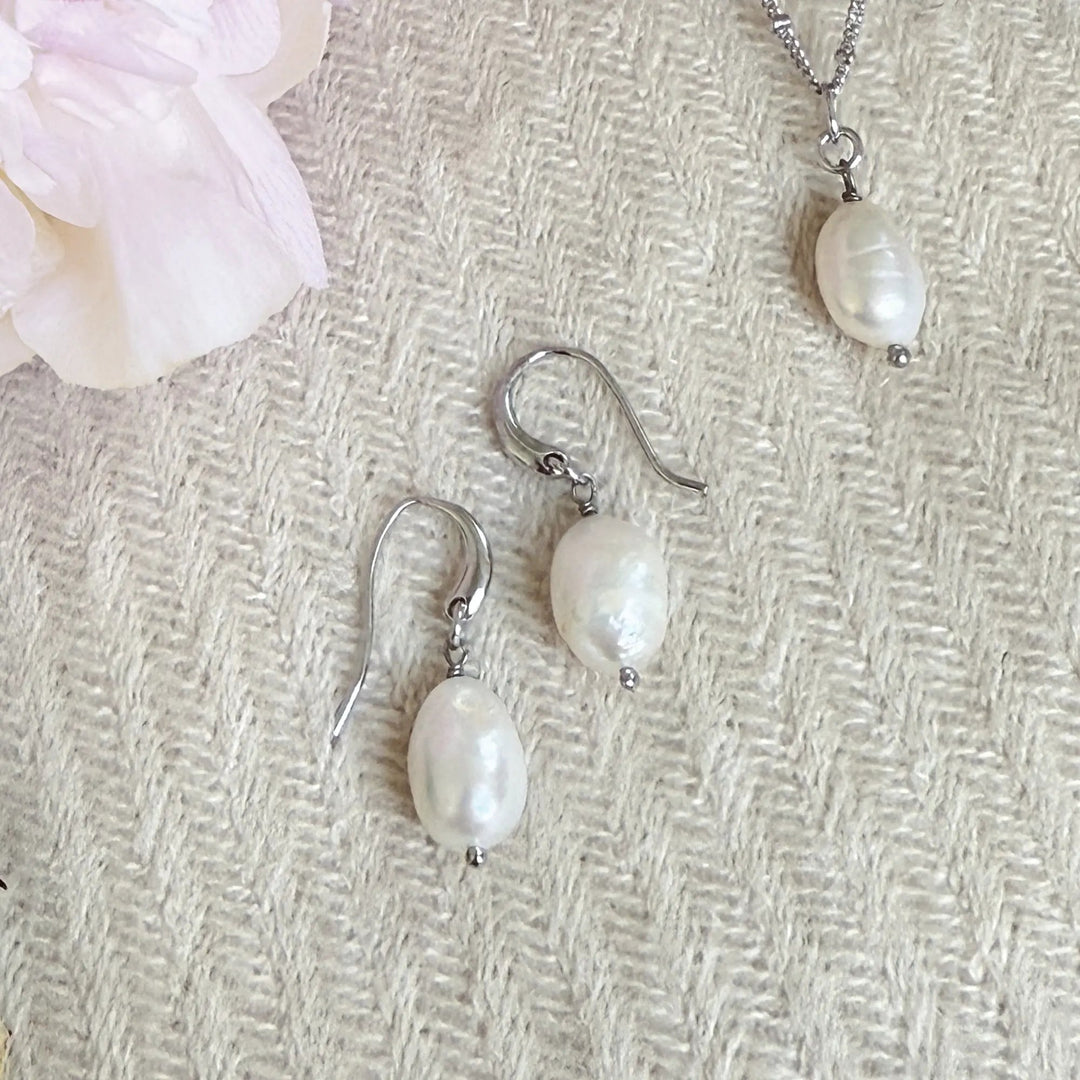 BOUCLES D’OREILLES SAINTE-LUCIE – PERLES BAROQUES Ivory and co