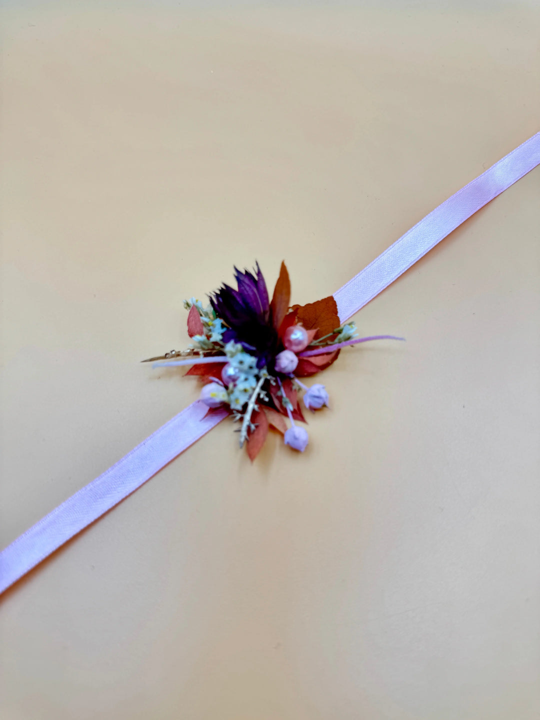 BRACELET FLEURS SÉCHÉES POETA FAIT MAIN EN NORMANDIE