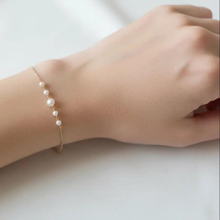 BRACELET MARIÉE PERLES 4/6 — FAIT MAIN FRANCE Hortense