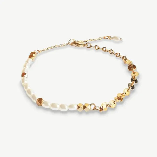 BRACELET PERLES & MÉDAILLONS MODERNE | MONTEGO BAY IVORY AND CO