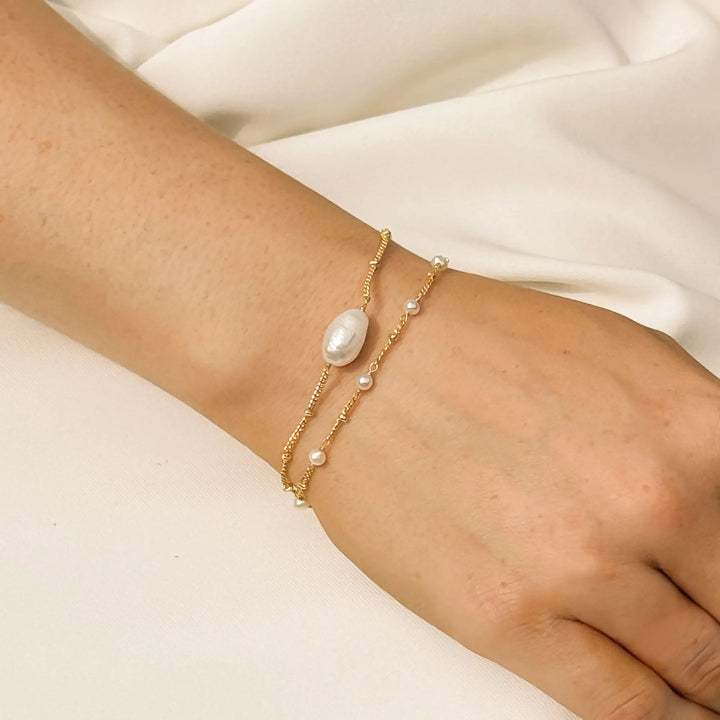 BRACELET SAINTE-LUCIE – PERLE BAROQUE OR OU ARGENT Ivory and co