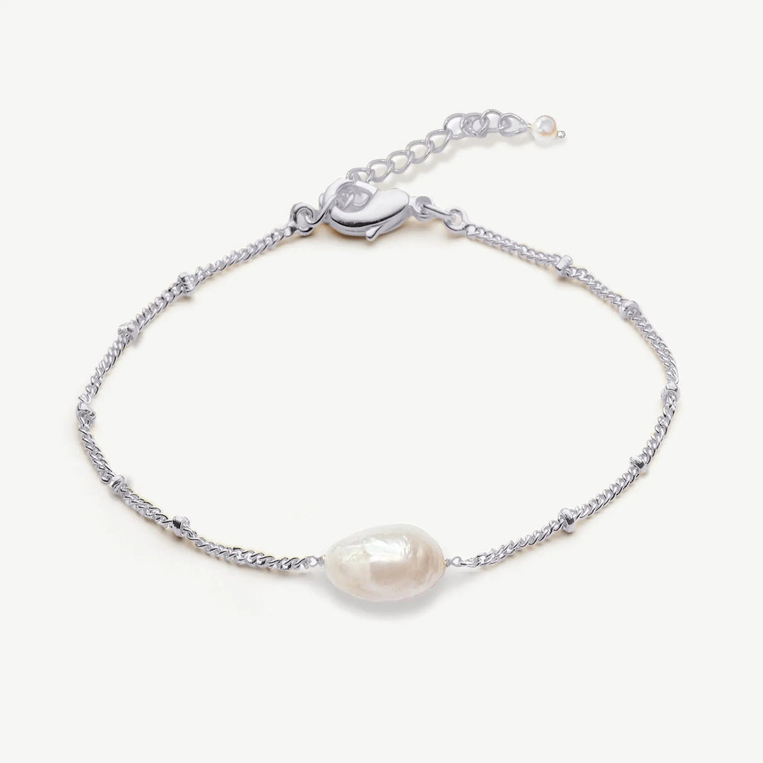 BRACELET SAINTE-LUCIE – PERLE BAROQUE OR OU ARGENT Ivory and co