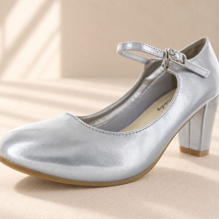 Mary Jane 821 argent — detail — studio crème Mas Accessoires