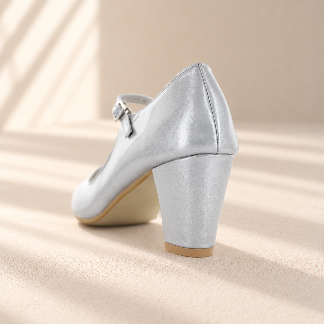 Mary Jane 821 argent — arriere — studio crème Mas Accessoires