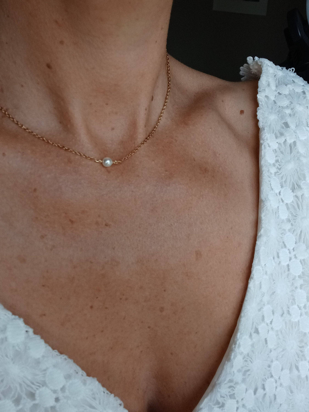 Bijou De Dos Nu Pour Robe À Dos Ouvert, Bijou De Dos: Doré Rose/ Blanc L'atelier du 6
