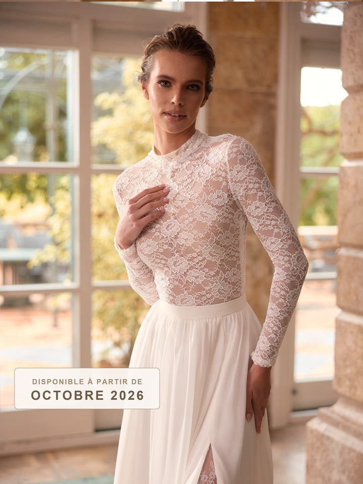 Body de mariée E518 en dentelle - disponible à partir d'octobre 2026