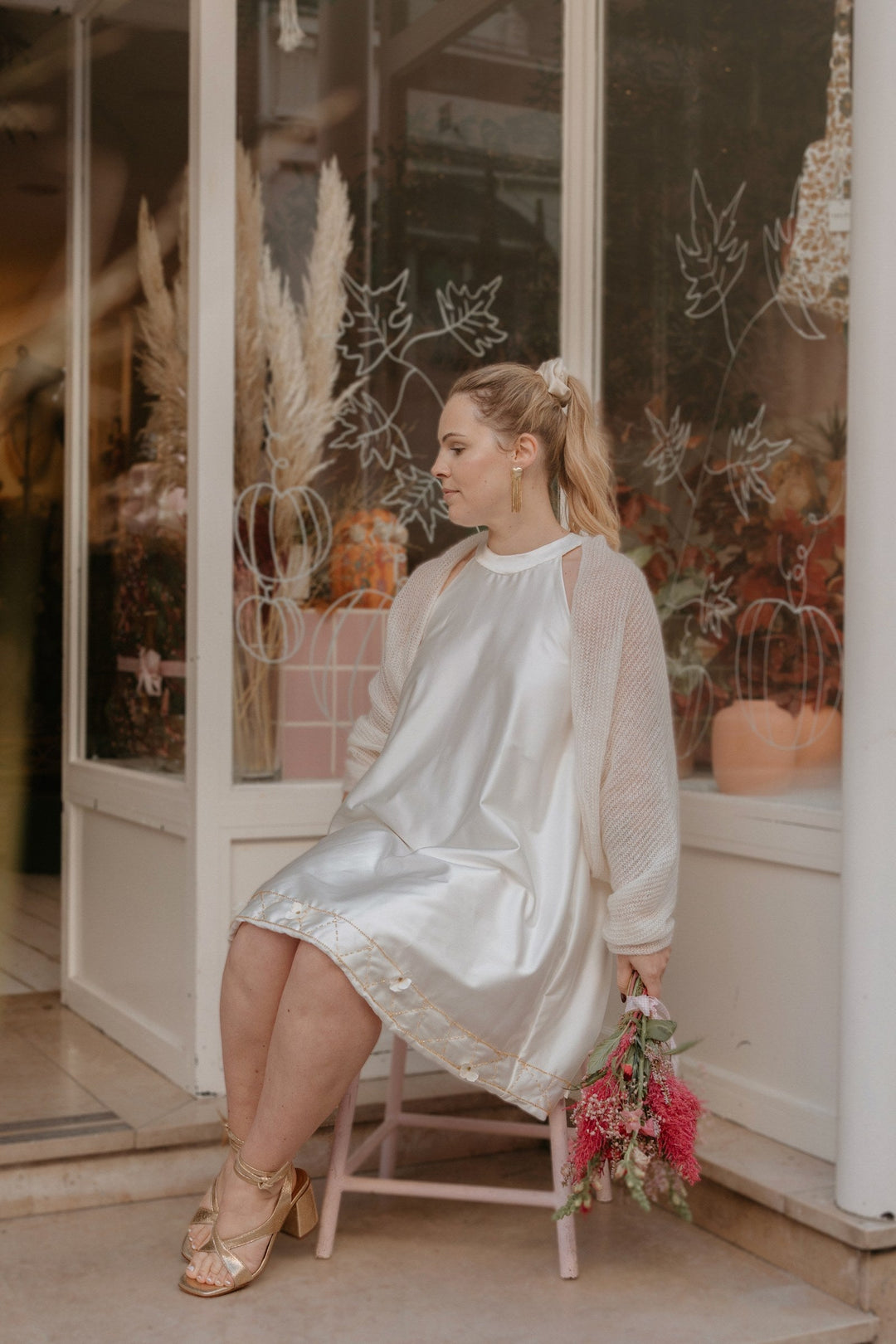 Boléro de mariée Flocon Nodi Atelier, tricot artisanal français