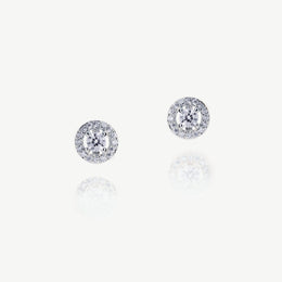 Boucles d'oreilles de mariée Balmoral – solitaire zircon