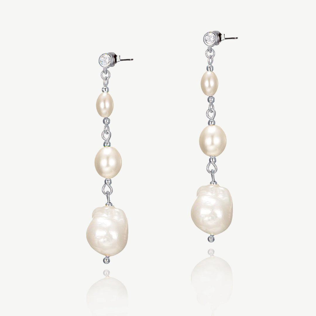 Boucles d'oreilles de mariée Cheltenham argentées
