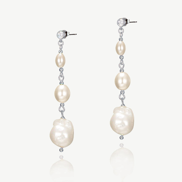 Boucles d'oreilles de mariée Cheltenham argentées