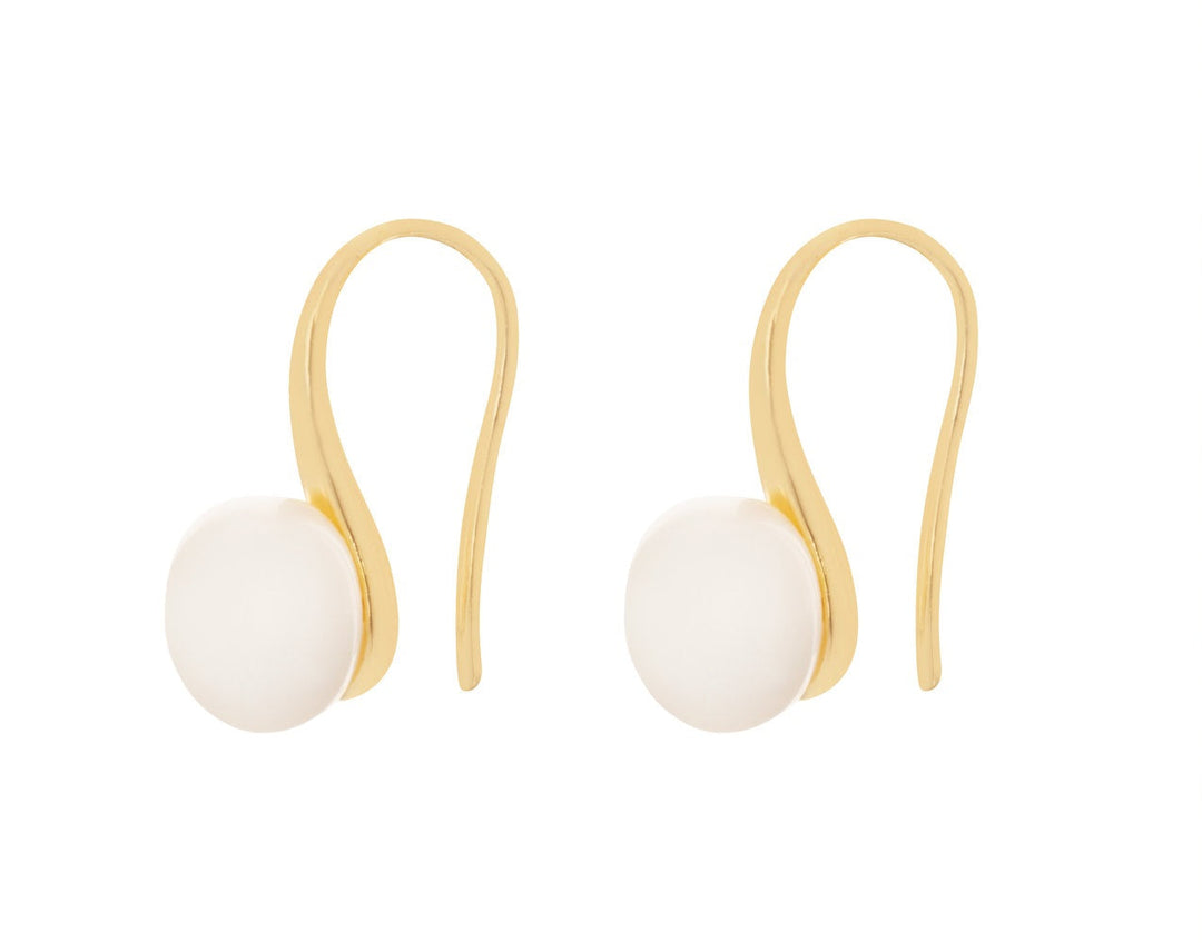Boucles d'oreilles de mariée ER1040 – perle d'eau douce simple, dorées G.Westerleigh