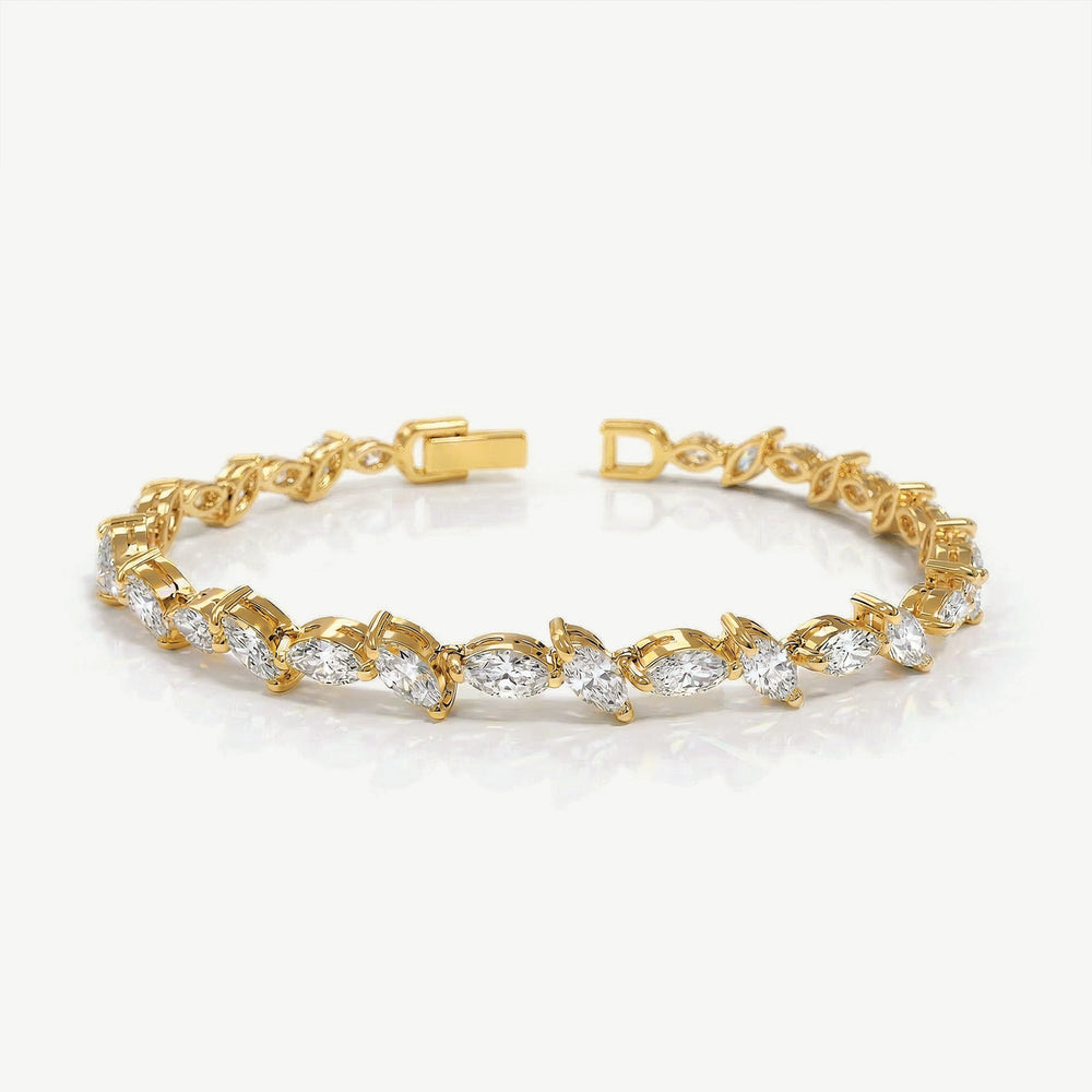 Bracelet de mariée Andorra zircons marquise doré