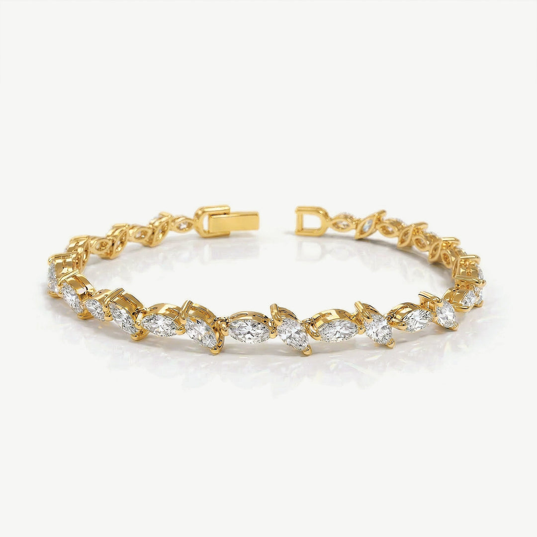 Bracelet de mariée Andorra zircons marquise doré