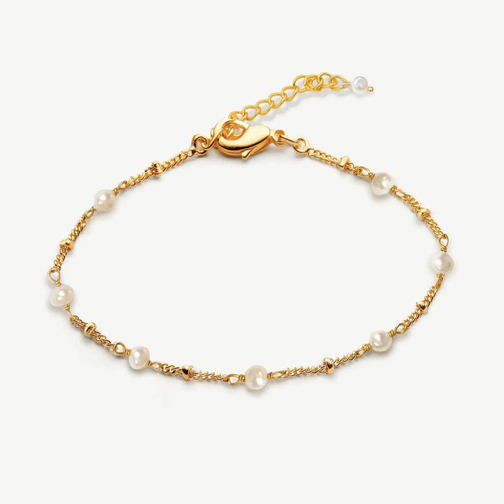 BRACELET MONACO EN OR OU ARGENT ET PERLES Ivory and co