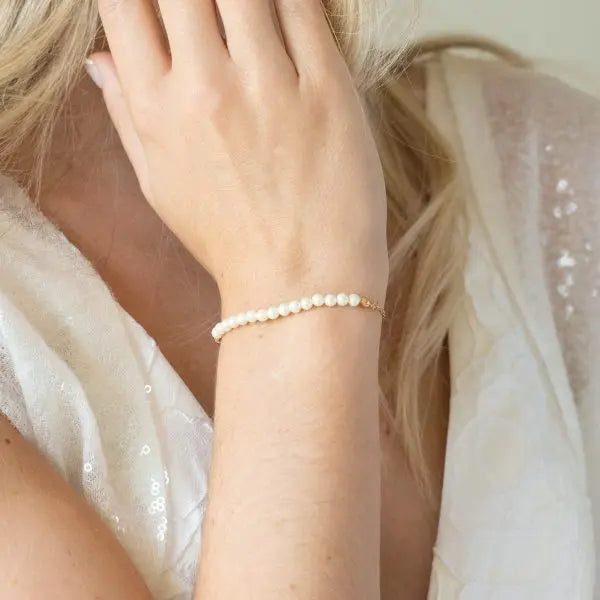 CARLISLE – BRACELET PERLES AJUSTABLE Ivory and co